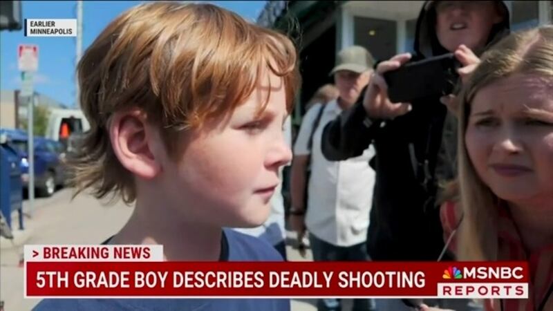 Ten-year-old Weston Halsne recalled his "super scary" experience during a deadly shooting at a Minnesota school.