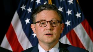 WASHINGTON, DC - JULY 15: U.S. Speaker of the House Mike Johnson (R-LA) speaks at a press conference following a House Republican conference meeting on Capitol Hill on July 15, 2025 in Washington, DC. The Republican leadership highlighted the passage of the One, Big, Beautiful Bill Act, President Trump's signature tax and spending bill.  (Photo by Kevin Dietsch/Getty Images)