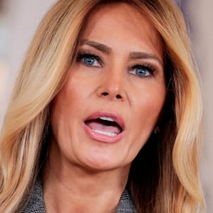 U.S. first lady Melania Trump delivers remarks regarding the late financier and convicted sex offender Jeffrey Epstein.