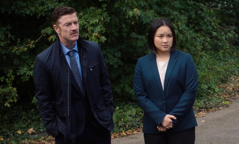 Barry Ward and Thaddea Graham in Bad Sisters (2022)