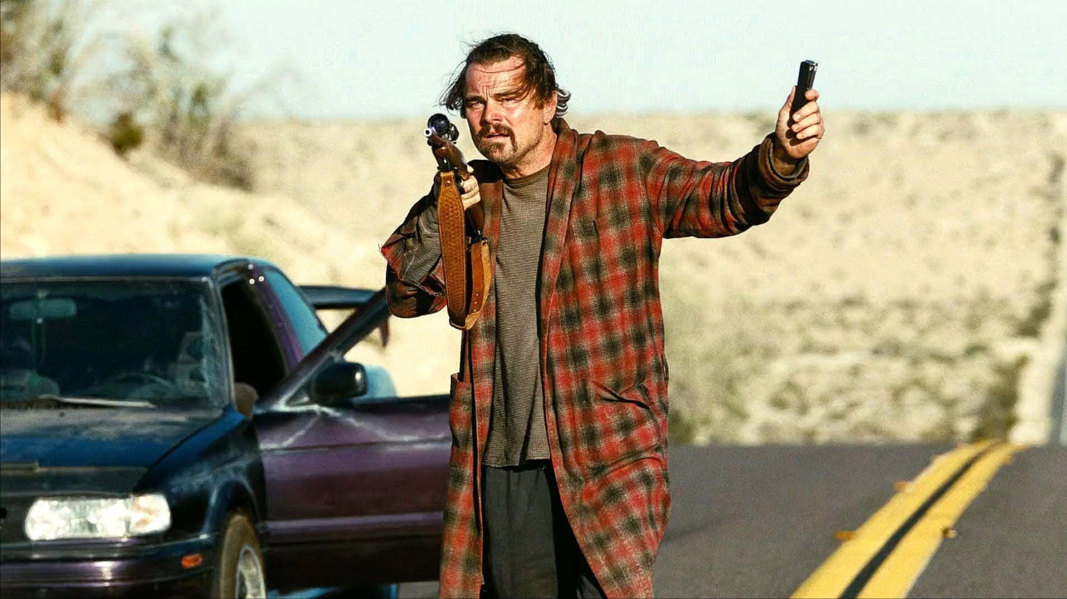 DiCaprio in the movie 'One Battle After Another'