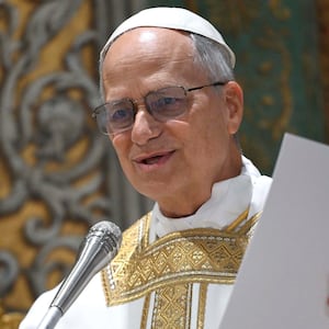 VATICAN CITY, VATICAN - MAY 09: (EDITOR NOTE: STRICTLY EDITORIAL USE ONLY - NO MERCHANDISING). American Cardinal Robert Francis Prevost presides over his first Holy Mass as Pope Leo XIV with cardinals in the Sistine Chapel at the conclusion of the Conclave on May 09, 2025 in Vatican City, Vatican. White smoke was seen over the Vatican early yesterday evening as the Conclave elected the American Cardinal Robert Francis Prevost as the 267th Pontiff. The moderate from Chicago and a close friend of Pope Francis will be known as Pope Leo XIV. (Photo by Simone Risoluti - Vatican Media via Vatican Pool/Getty Images)