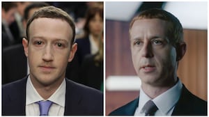 Mark Zuckerberg and Jeremy Strong