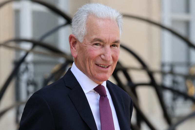 Charles Kushner leaves the Elysee Presidential Palace in Paris after a meeting with the French president on July 18, 2025.