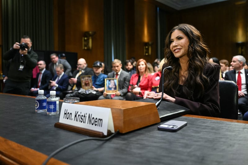 Homeland Security Secretary Kristi Noem appears before the Senate Judiciary Committee hearing on oversight as her department is facing an ongoing government shutdown amid a fight over funding on Capitol Hill.