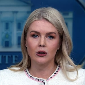 White House Press Secretary Karoline Leavitt speaks during the daily news briefing at the James Brady Press Briefing Room of the White House on October 23, 2025 in Washington, DC.