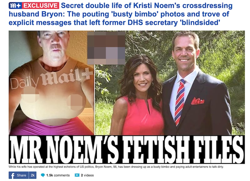 Daily Mail Cover, March 31, 2026