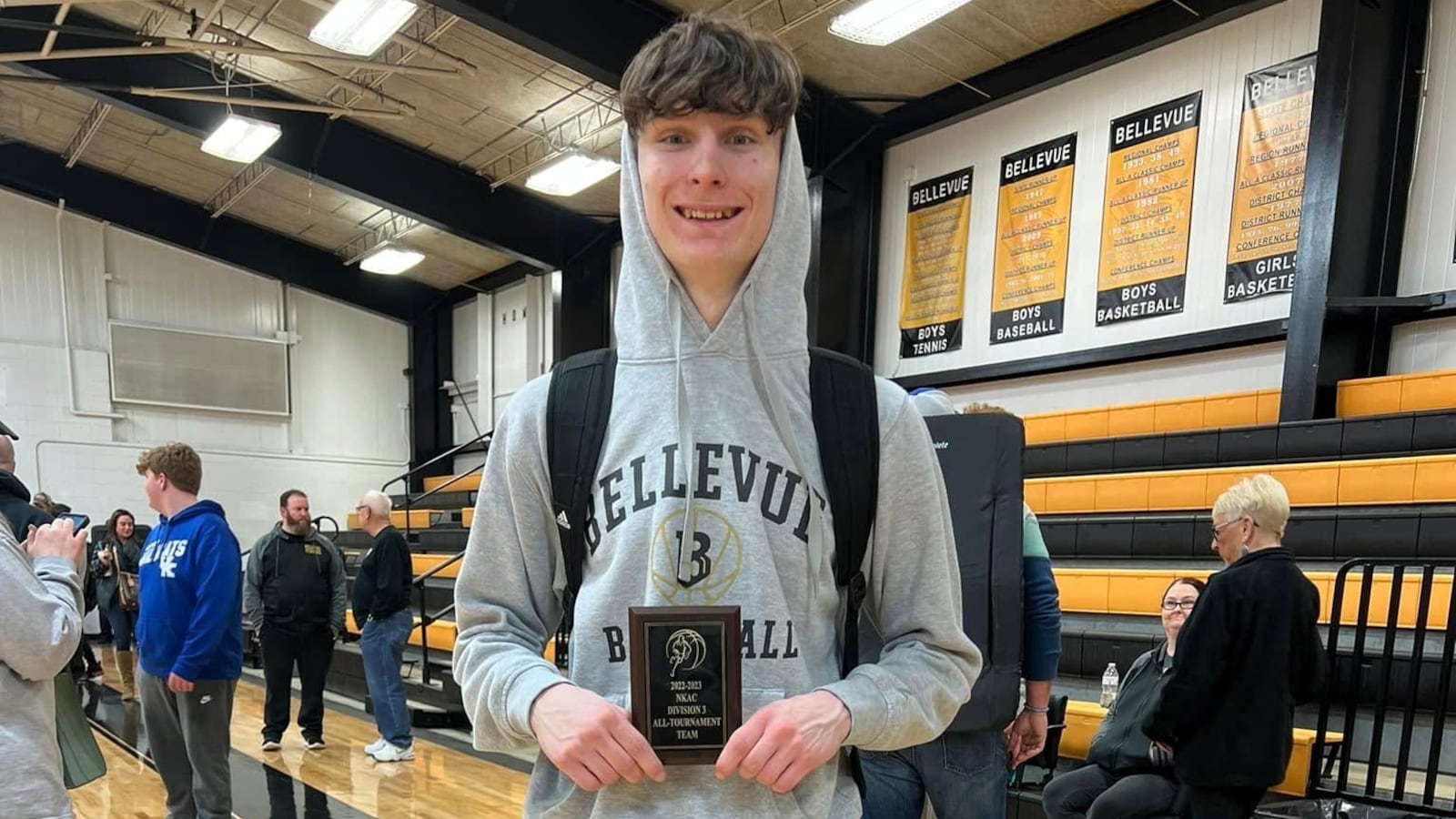 Zachary Mertens played basketball for his high school team in Bellevue, and for the club team Moss Elite.