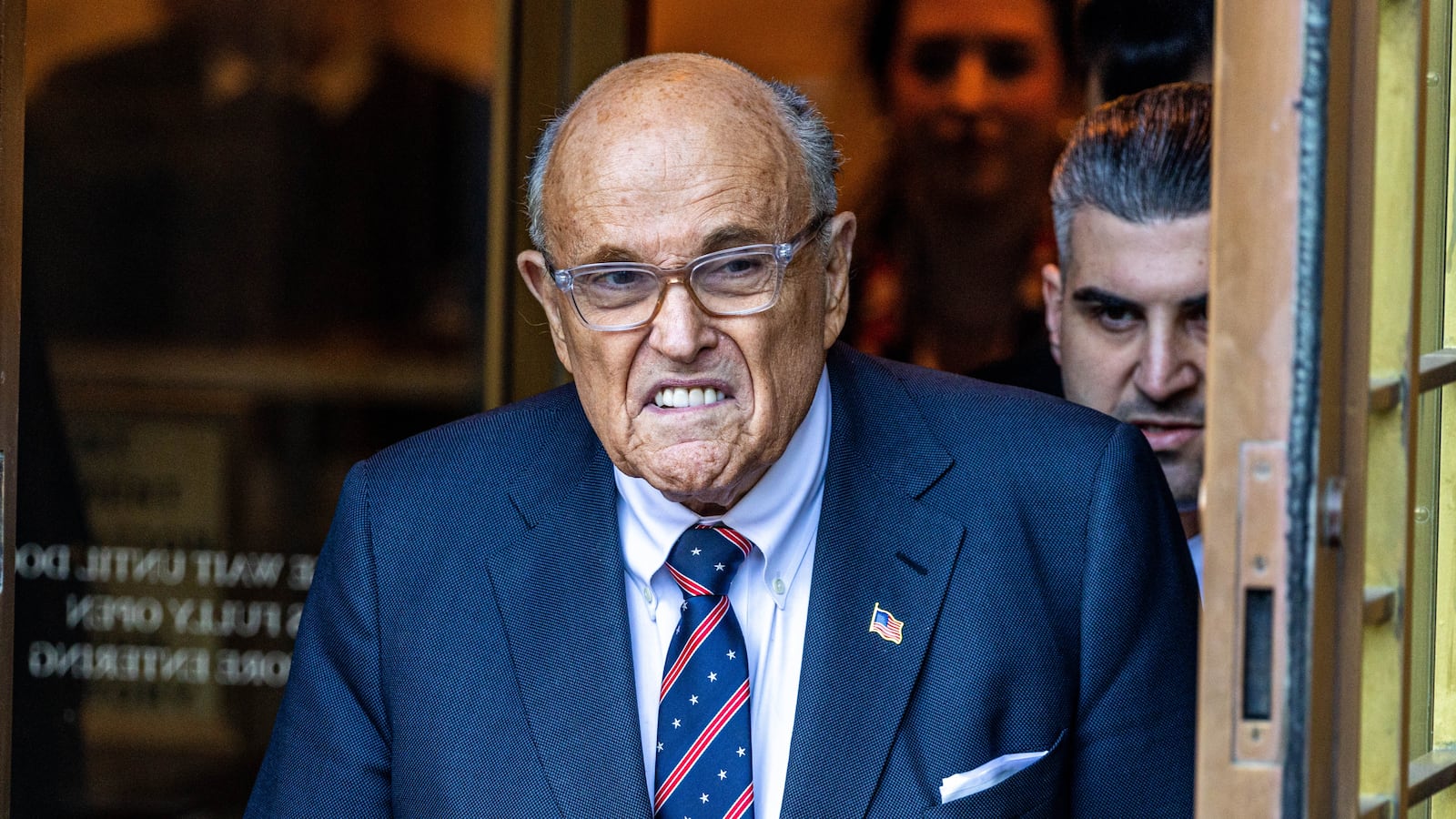 Former New York mayor Rudy Giuliani leaves the New York Federal Courthouse on November 7, 2024 in New York City.