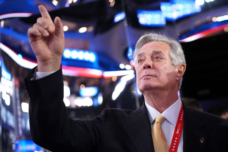 Paul Manafort attends the third day of the Republican National Convention at the Fiserv Forum on July 17, 2024 in Milwaukee, Wisconsin.