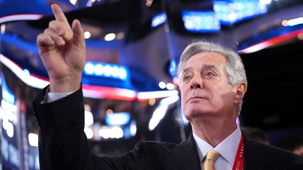 Paul Manafort attends the third day of the Republican National Convention at the Fiserv Forum on July 17, 2024 in Milwaukee, Wisconsin.