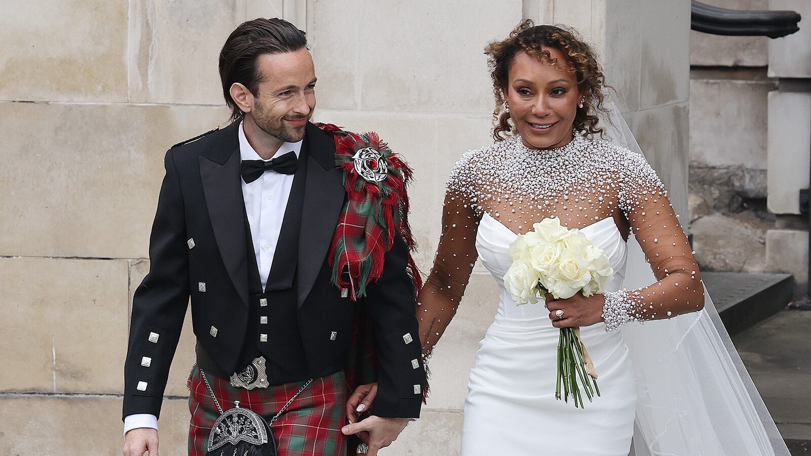 LONDON, ENGLAND - JULY 05: Mel B marries Rory McPhee at St Paul's Cathedral on July 05, 2025 in London, England. (Photo by Neil Mockford/GC Images)