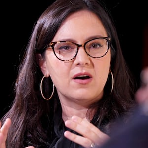 WASHINGTON, DC - JANUARY 18: The Free Press' Honestly with Bari Weiss (pictured) hosts Senator Ted Cruz presented by Uber and X on January 18, 2025 in Washington, DC. (Photo by Leigh Vogel/Getty Images for Uber, X and The Free Press)