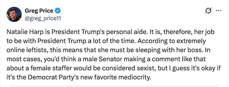 MAGA allies freak out over Sen. Ossoff's mention of Natalie Harp.