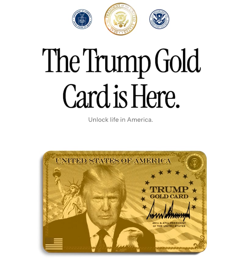 Trump gold card