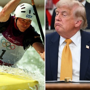 Canoeist David Hearn and Donald Trump
