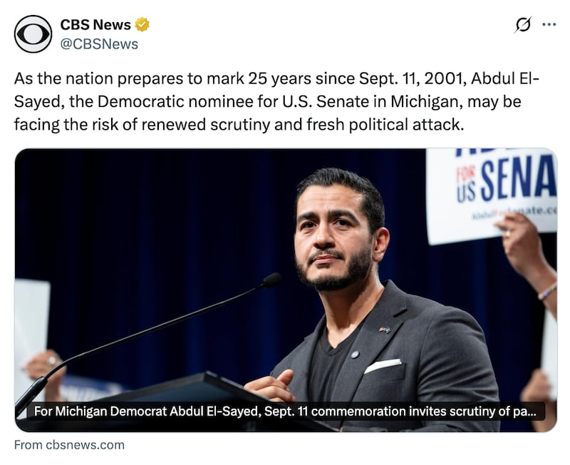 Screengrab of CBS News' post.