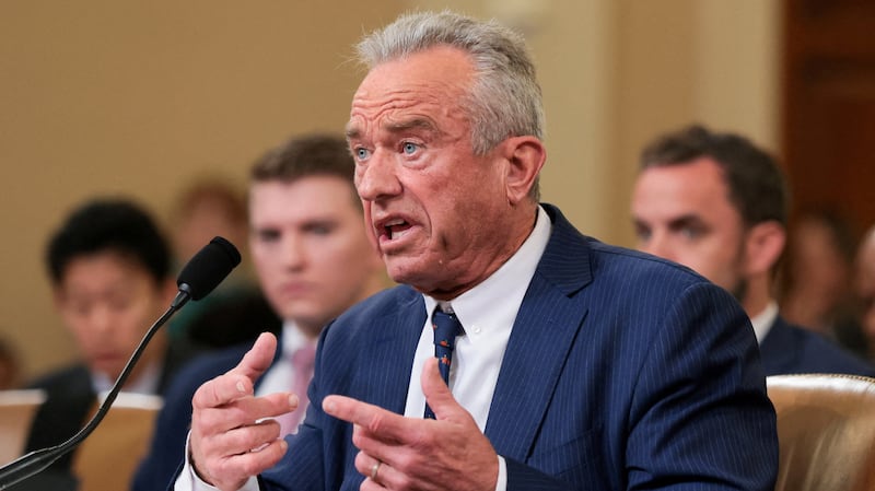 U.S. Health and Human Services Secretary Robert F. Kennedy Jr. testifies on U.S. President Donald Trump's budget request during a House Ways and Means Committee hearing on Capitol Hill in Washington, D.C., U.S., April 16, 2026. REUTERS/Kylie Cooper REFILE - CORRECTING YEAR FROM "2025" TO "2026".