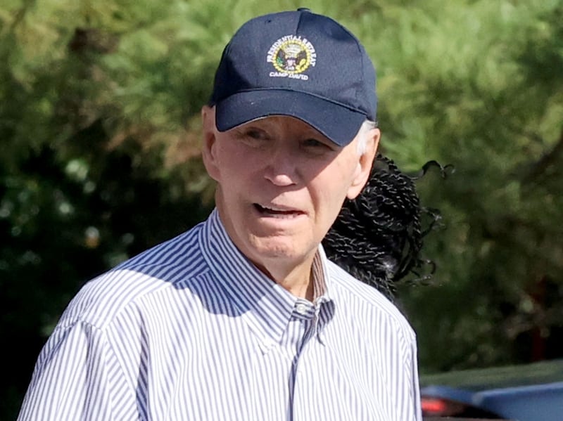 Joe Biden is seen at Janssen's Market on September 7, 2025 in Wilmington, Delaware.