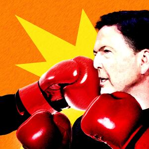 Donald Trump throws a punch at James Comey