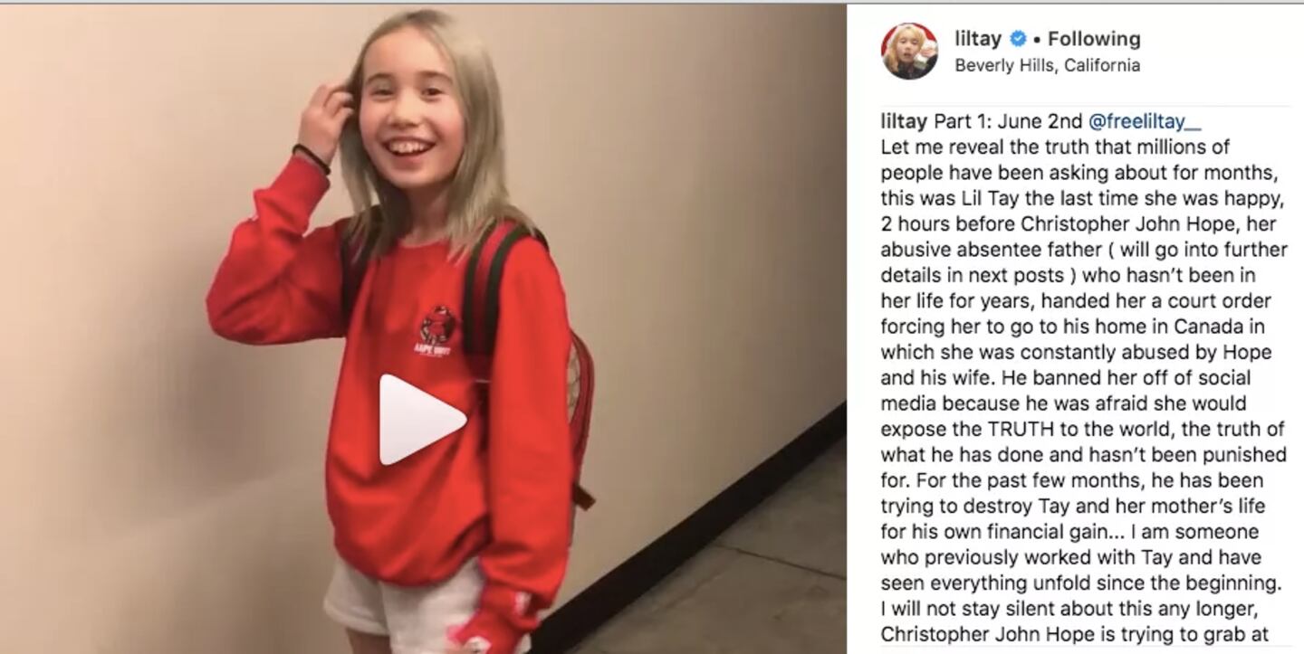 Lil Tay Abuse Allegations Are Fake and Part of Twisted Plot, Says Manager