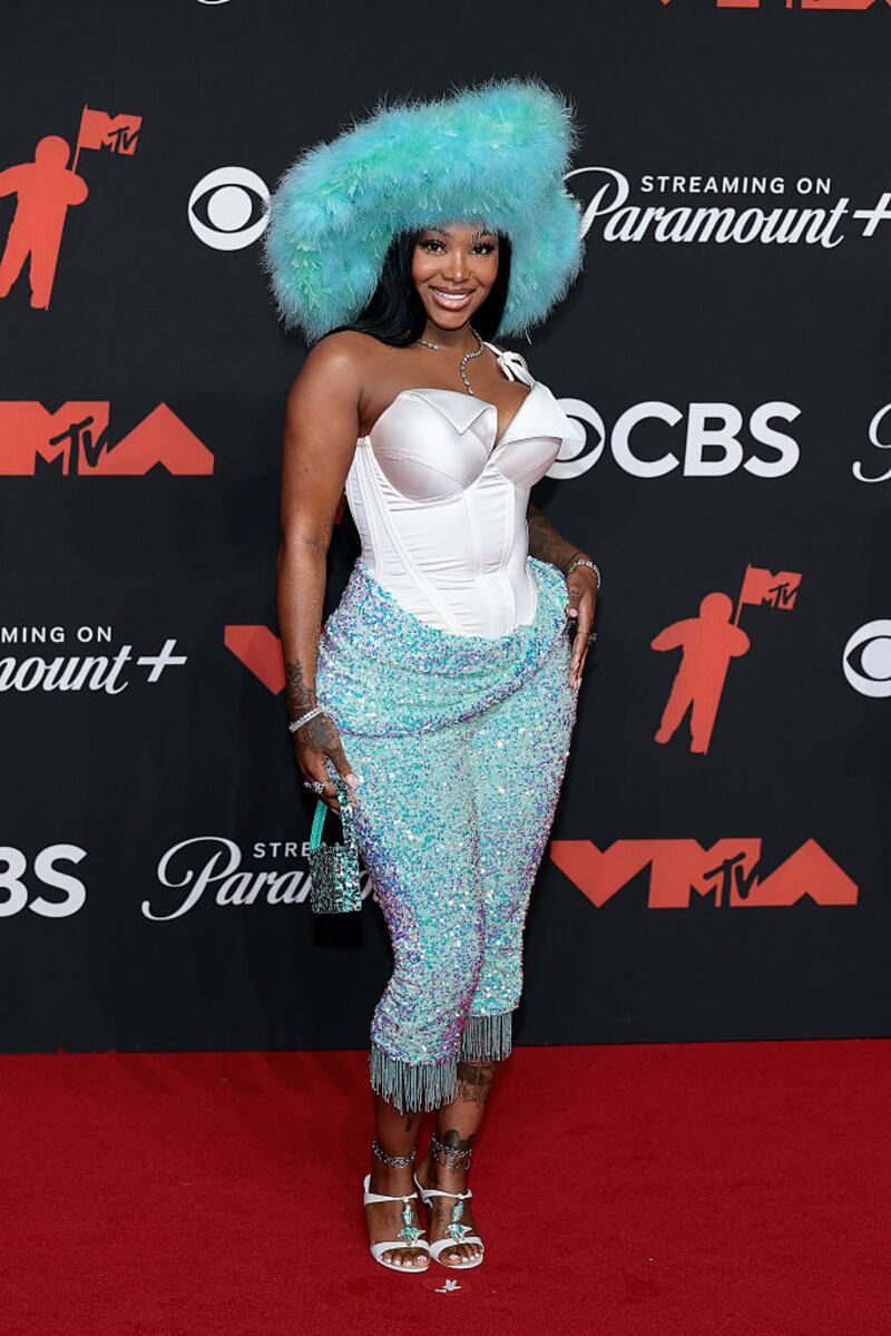 ELMONT, NEW YORK - SEPTEMBER 07: Summer Walker attends the 2025 MTV Video Music Awards at UBS Arena on September 07, 2025 in Elmont, New York. (Photo by Dimitrios Kambouris/Getty Images)