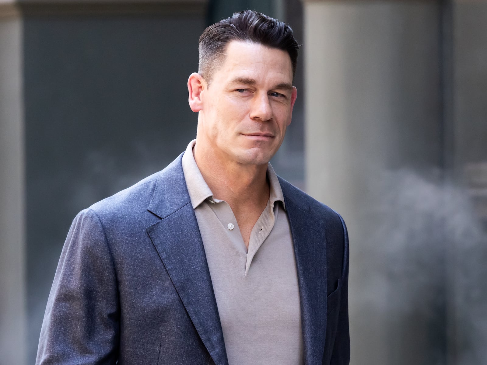 John Cena's hair transplant results photographed in New York City on August 11, 2025.