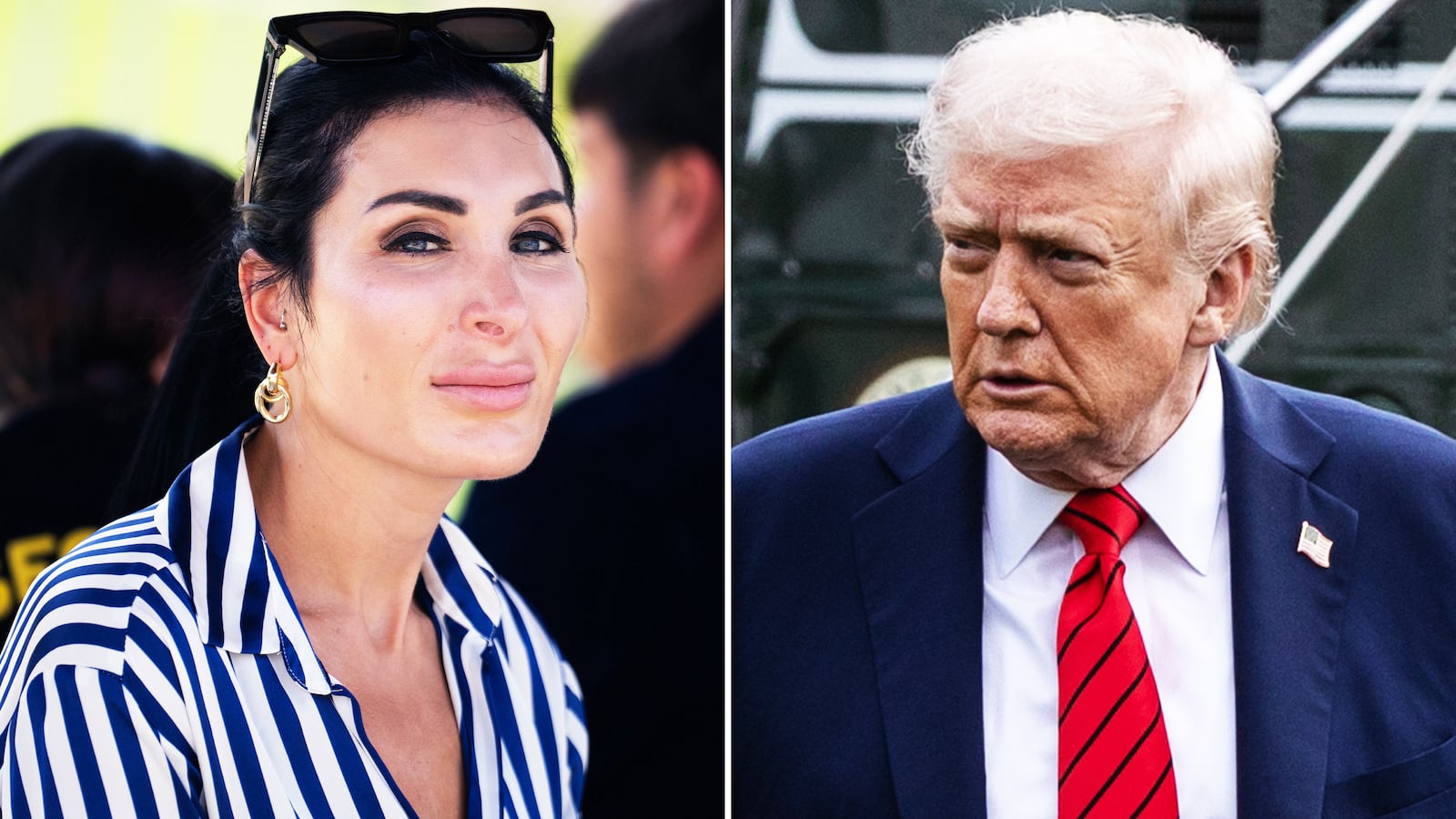 Laura Loomer and Donald Trump.