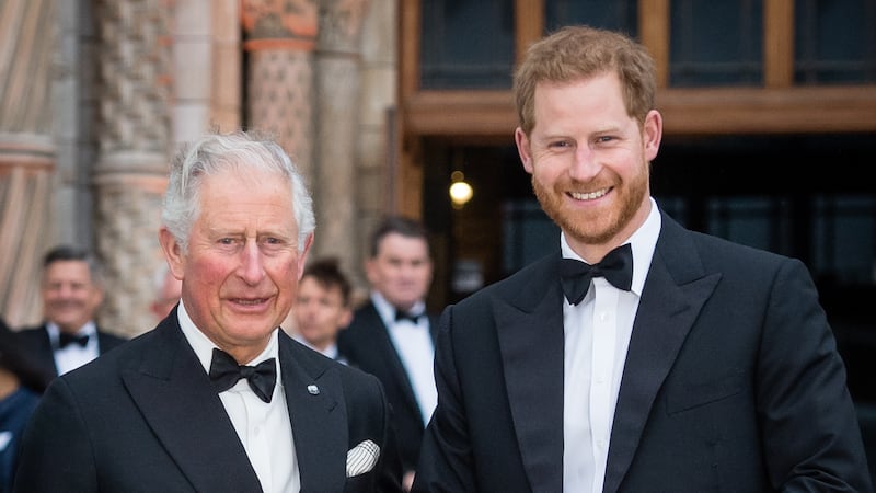 Charles and Prince Harry, in 2019