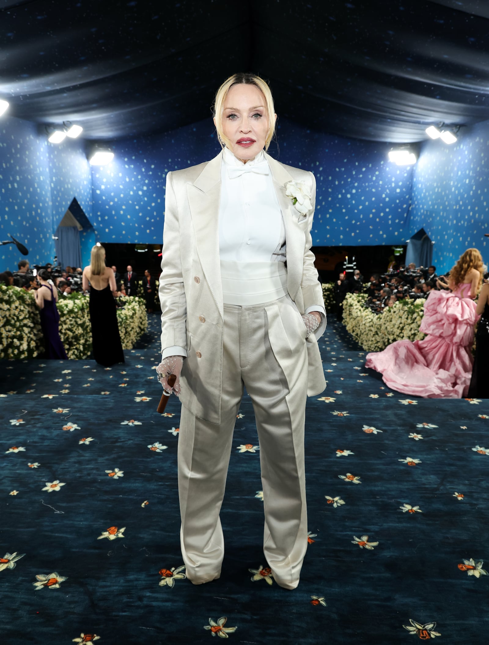 Madonna wore a tuxedo by Tom Ford at the 2025 Met Gala.
