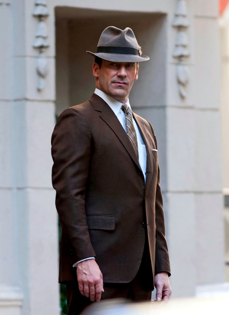 Jon Hamm is seen on the set of "Mad Men"