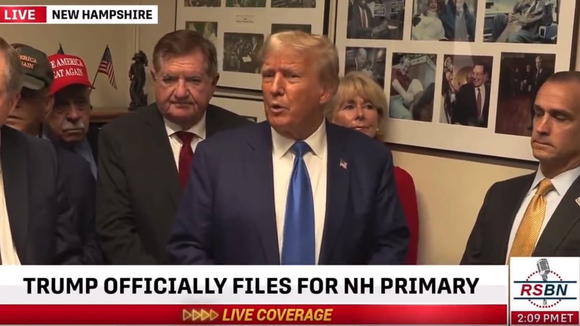 Donald Trump talks about House Speaker race in New Hampshire.