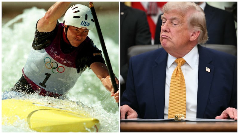 Canoeist David Hearn and Donald Trump