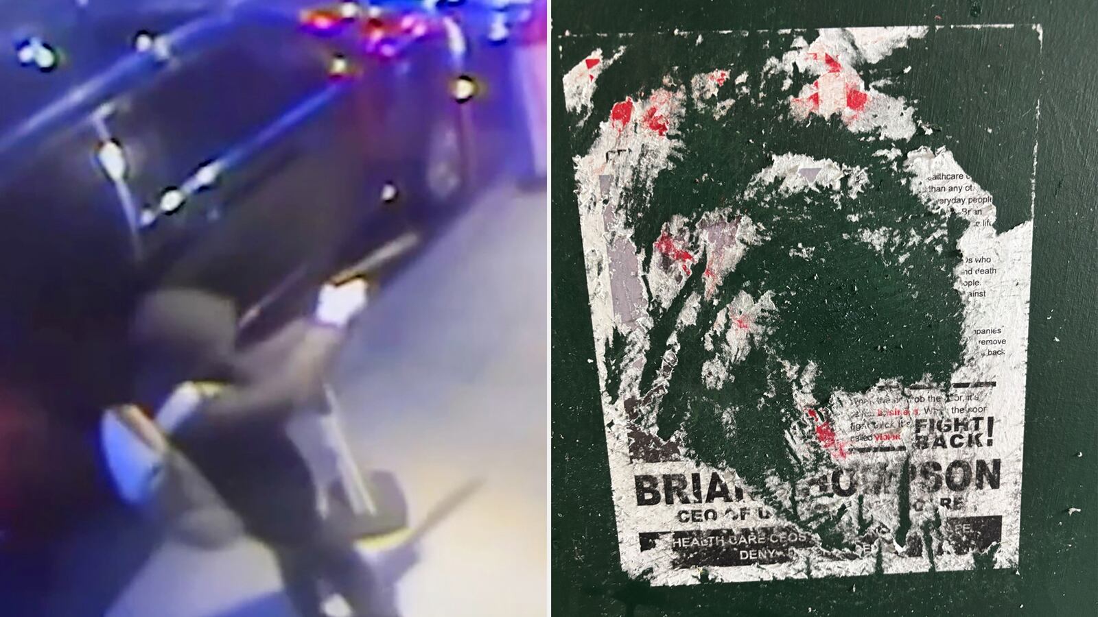 Wanted posters have appeared in New York targeting top executives.