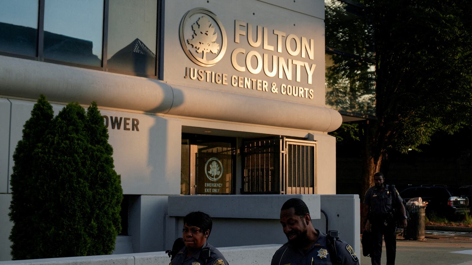 The Lewis R. Slaton Courthouse after a Grand Jury brought back indictments against former U.S. President Donald Trump.
