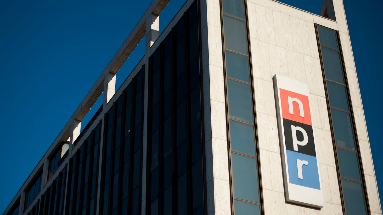 A photo of the NPR headquarters in Washington, D.C.