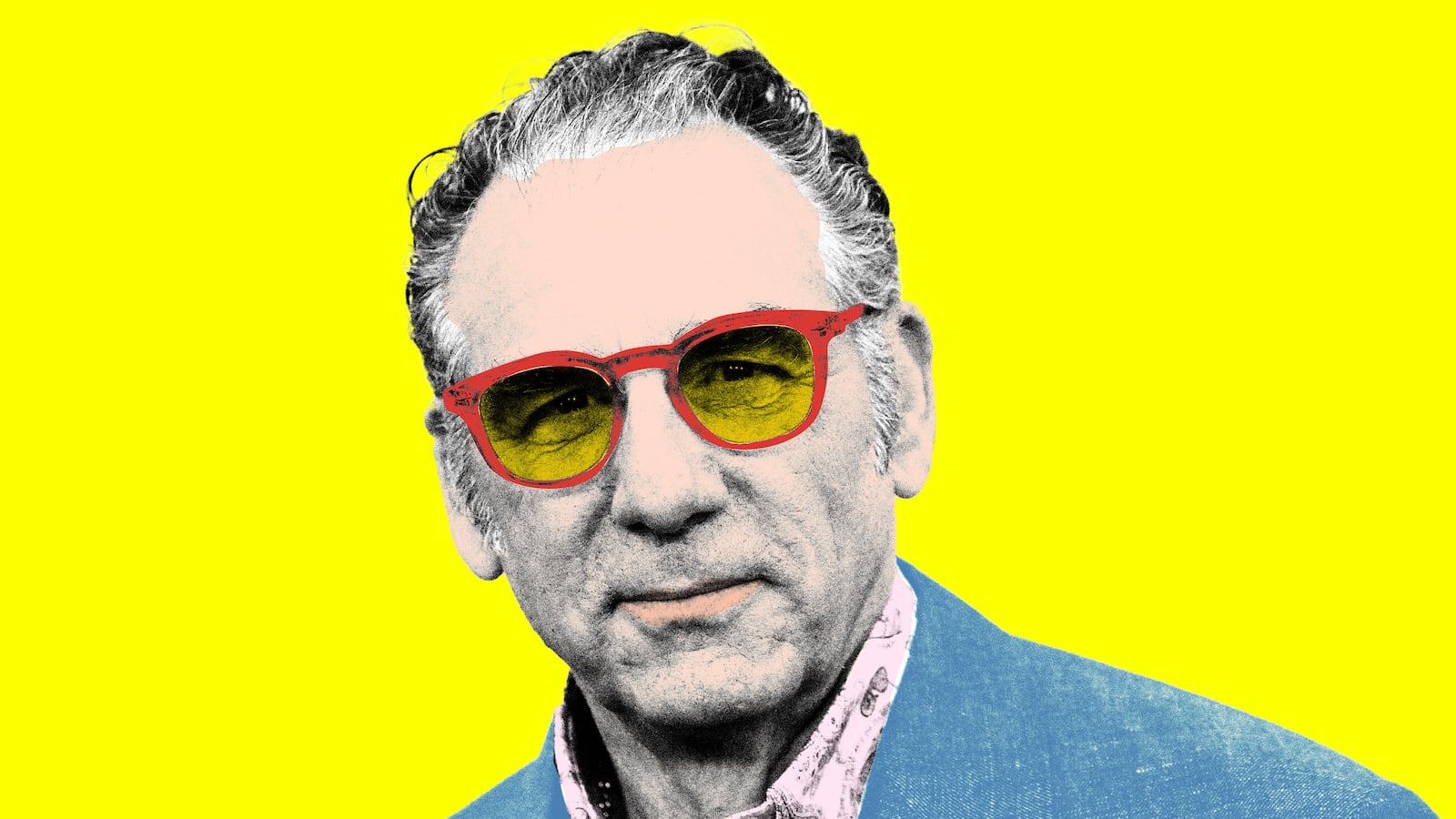 Photo illustration of Michael Richards, Cosmo from Seinfeld