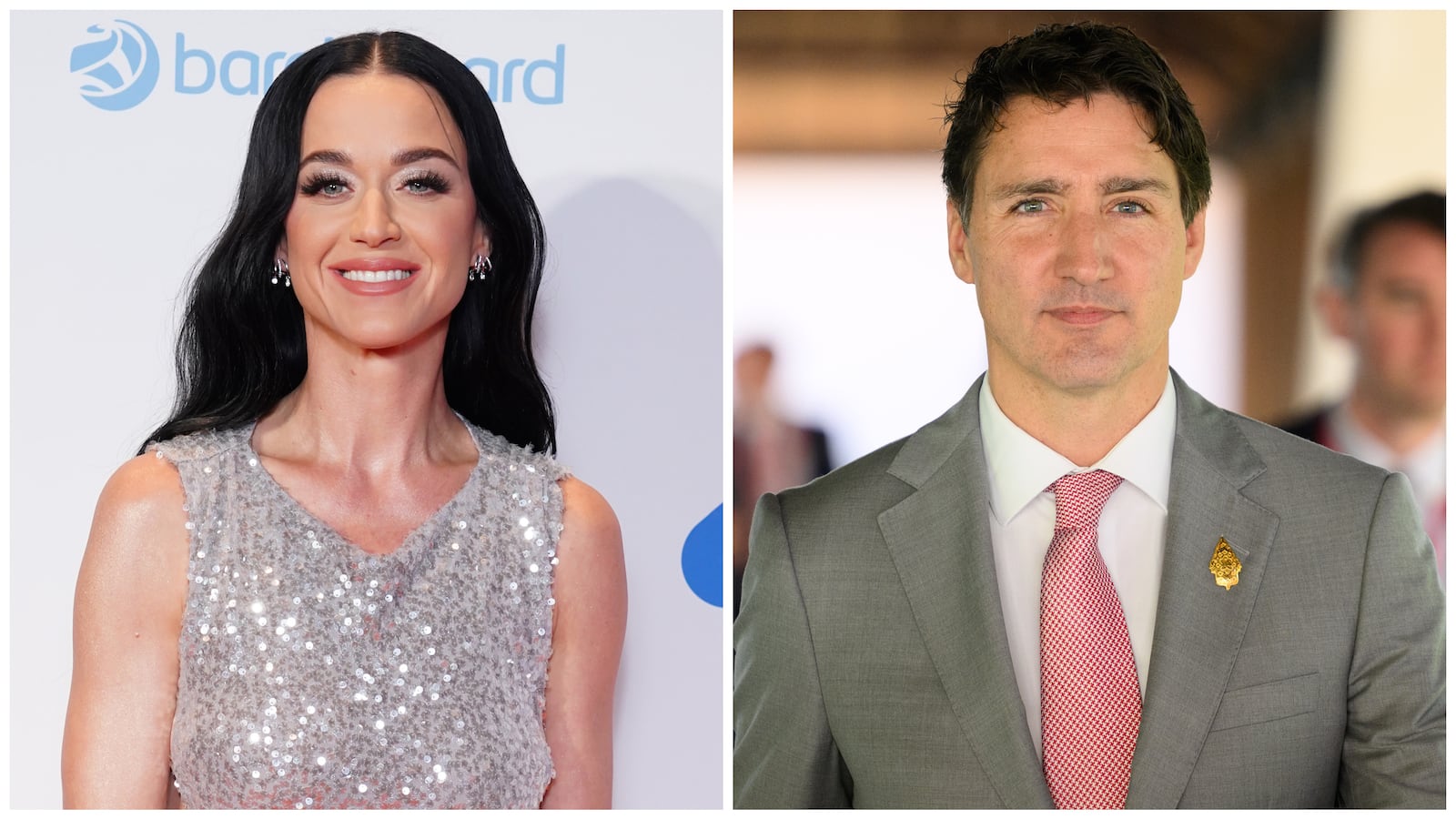 Left: Katy Perry
Right: Justin Trudeau
