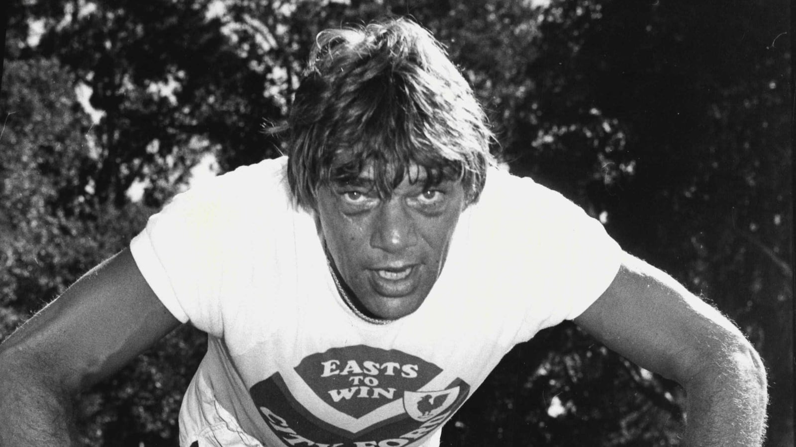 Mike Preston doing a pushup