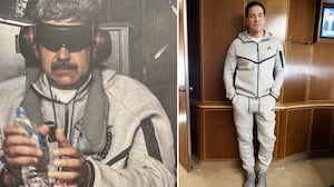 Nicolás Maduro in U.S. custody and Marco Rubio.