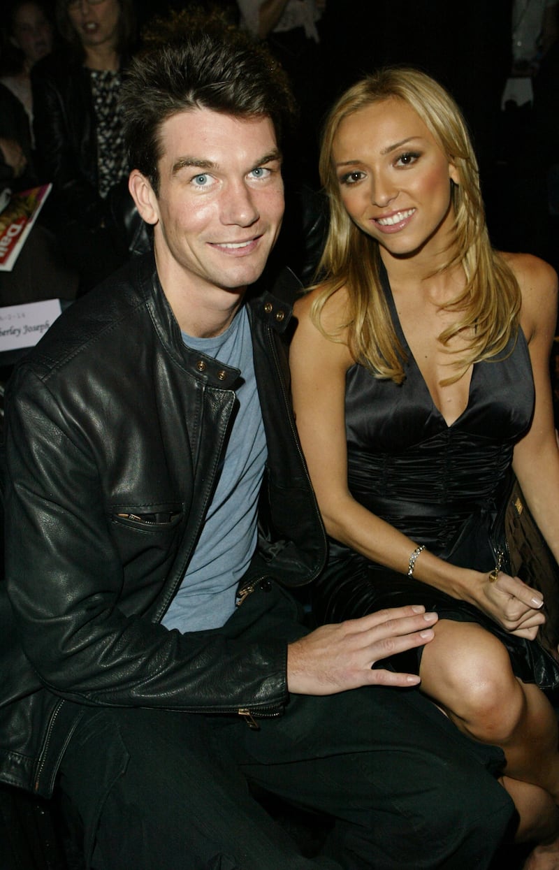 Jerry O'Connell and Giuliana during Mercedes-Benz Shows LA Fashion Week Spring 2004 - Richard Tyler Backstage and Front Row at The Standard Downtown LA in Los Angeles, California, United States. (Photo by J. Vespa/WireImage)
