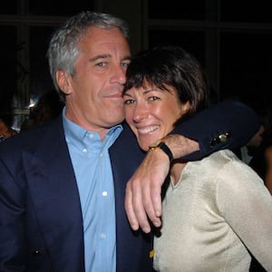 Ghislaine Maxwell and her then-boyfriend Jeffrey Epstein.