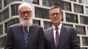 David Letterman and Stephen Colbert