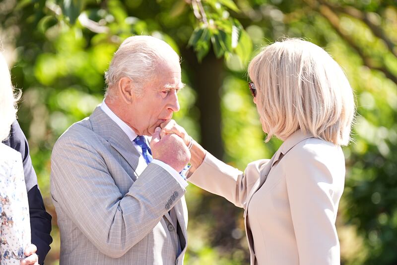 King Charles III and Brigitte Macron