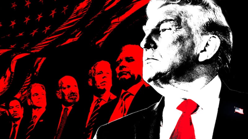 Donald Trump and his entourage in Davos Switzerland.