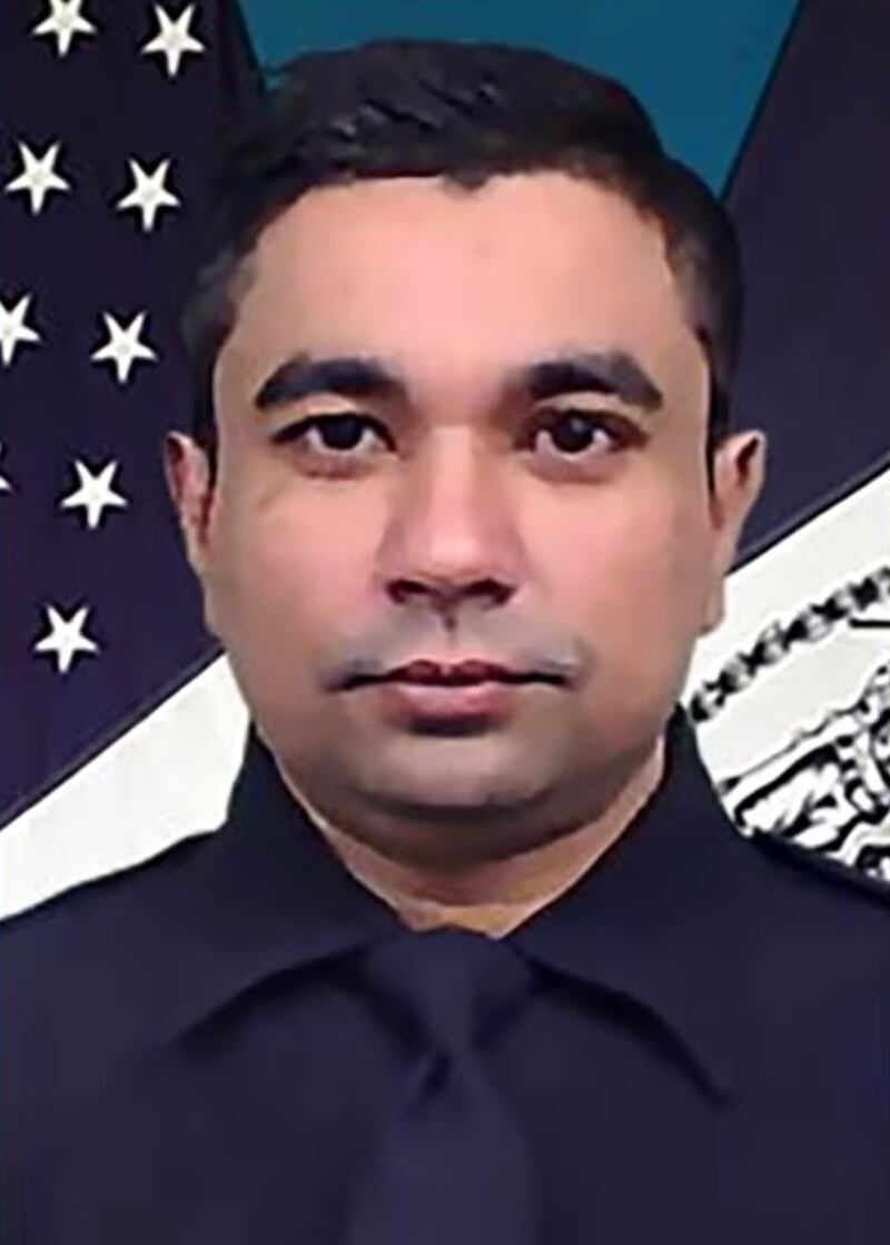 Officer Didarul Islam, 36, was shot dead while responding to the mass shooting.