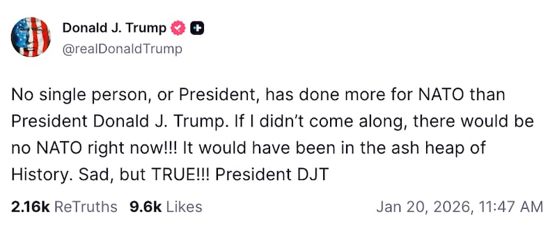 President Donald Trump claims he has done more for NATO than anyone in history. European leaders disagree, as Danish Prime Minister Mette Frederiksen has said that Trump will be the reason NATO ceases to exist.