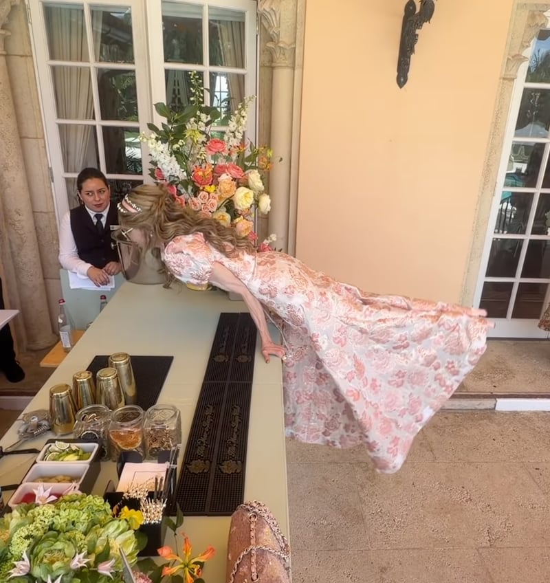 Stacey Bendent, a fashion designer who is founder and CEO of the clothing company Alice + Olivia, annoying staff.