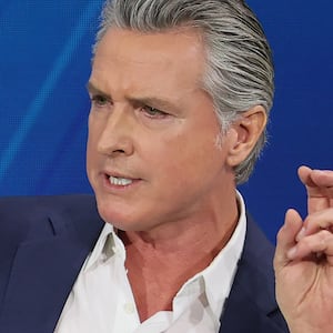 California Gov. Gavin Newsom speaks during the 2025 New York Times Dealbook Summit at Jazz at Lincoln Center on December 03, 2025 in New York City.