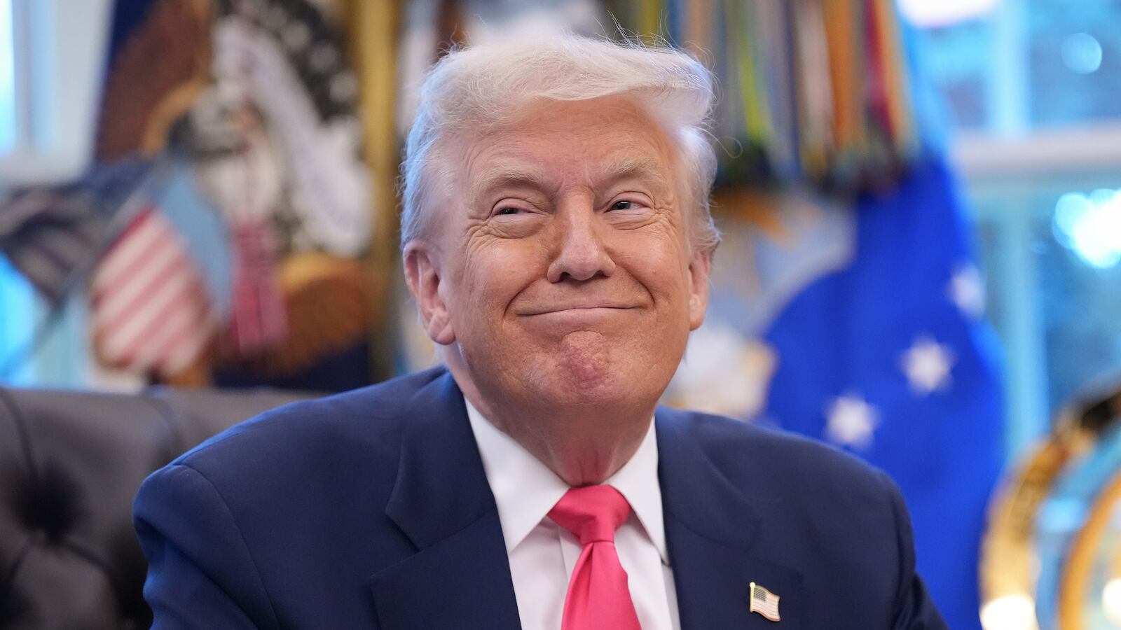 WASHINGTON, DC - AUGUST 14: U.S. President Donald Trump speaks in the Oval Office on August 14, 2025 in Washington, DC. Trump is expected to issue a proclamation on the 90th anniversary of Social Security and highlight his administration's efforts on the program. (Photo by Andrew Harnik/Getty Images)